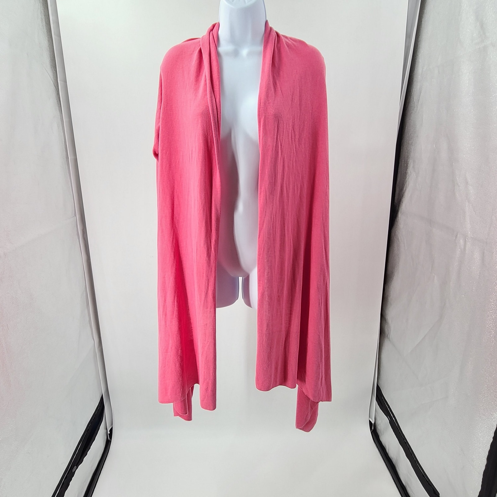 Dkny Cashmere Silk Blend Waterfall Cardigan Pink Size Small Y2k Coquette Barbie